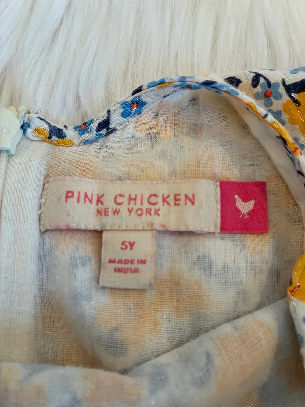 Pink Chicken Girls Amma Dress in Golden Daisy Ditsey Floral
